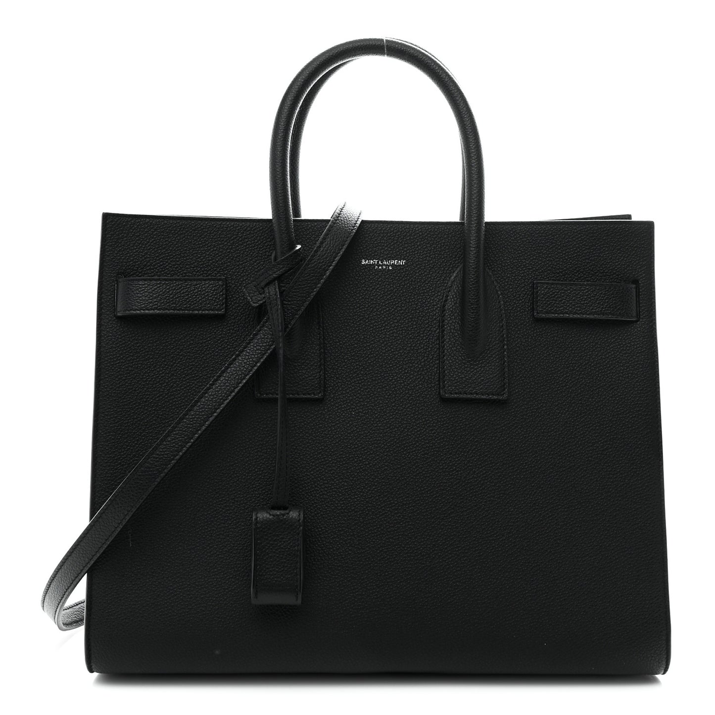 Grained Calfskin Small Sac De Jour Black