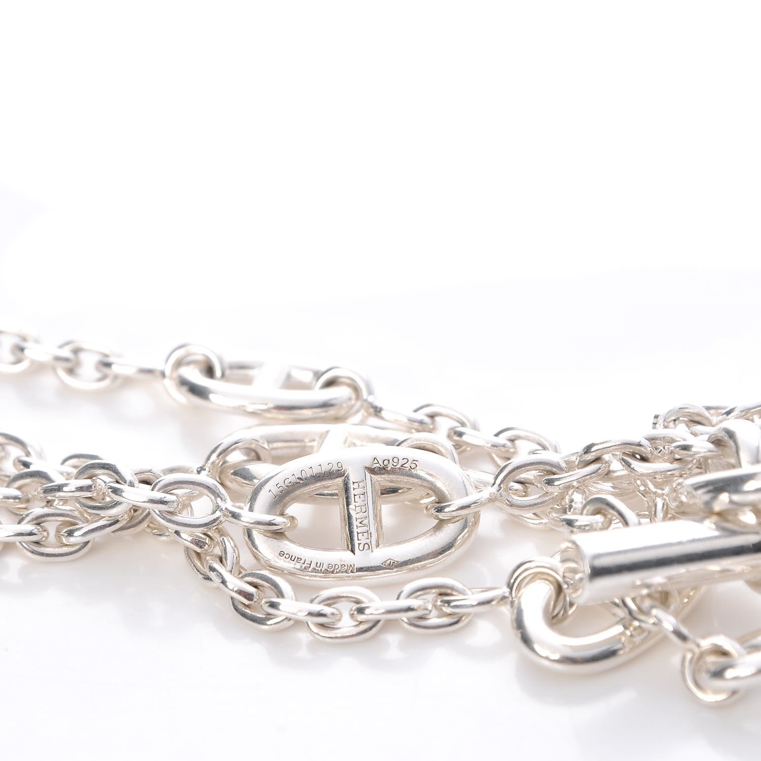 Hermes Sterling Silver Farandole Necklace 120 5 of 6