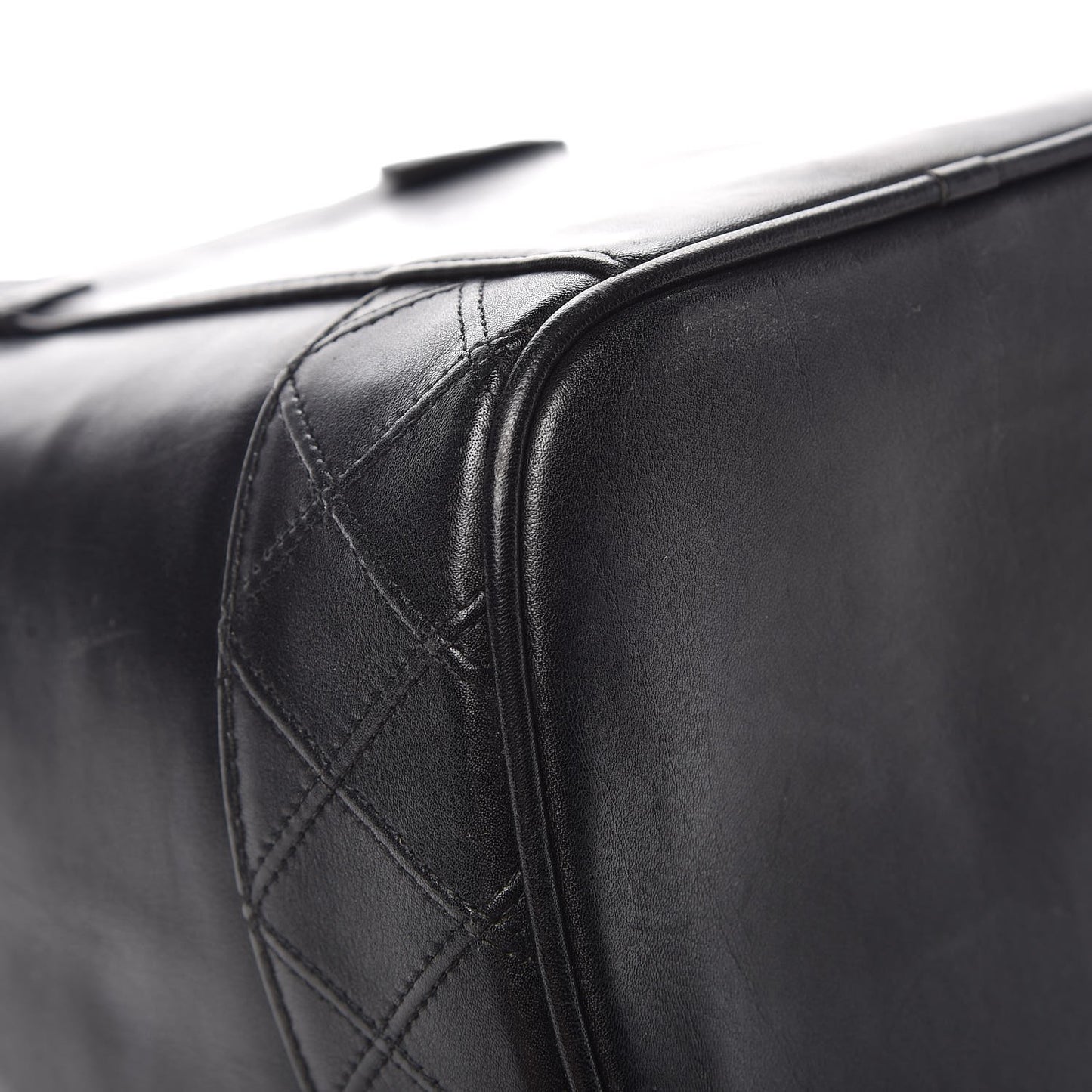 Lambskin Vanity Cosmetic Case Black