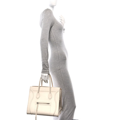 Celine Grained Calfskin Medium Phantom Luggage Cream 1 of 7