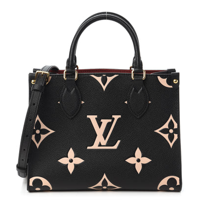 Louis Vuitton Empreinte Monogram Giant Onthego PM Black Beige 1 of 9