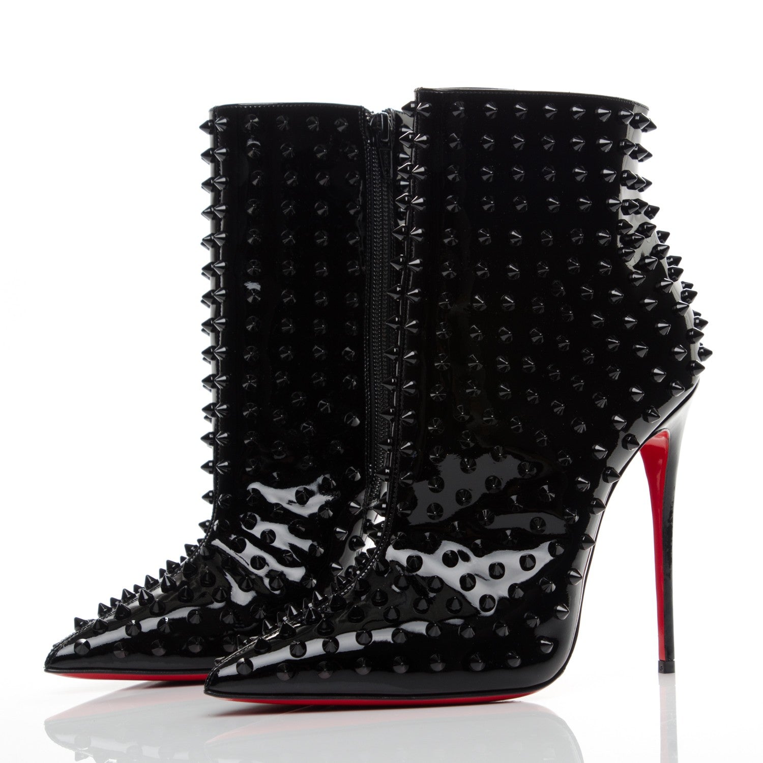 Christian Louboutin Patent Snakilta 120 Booties 39 Black 3 of 7