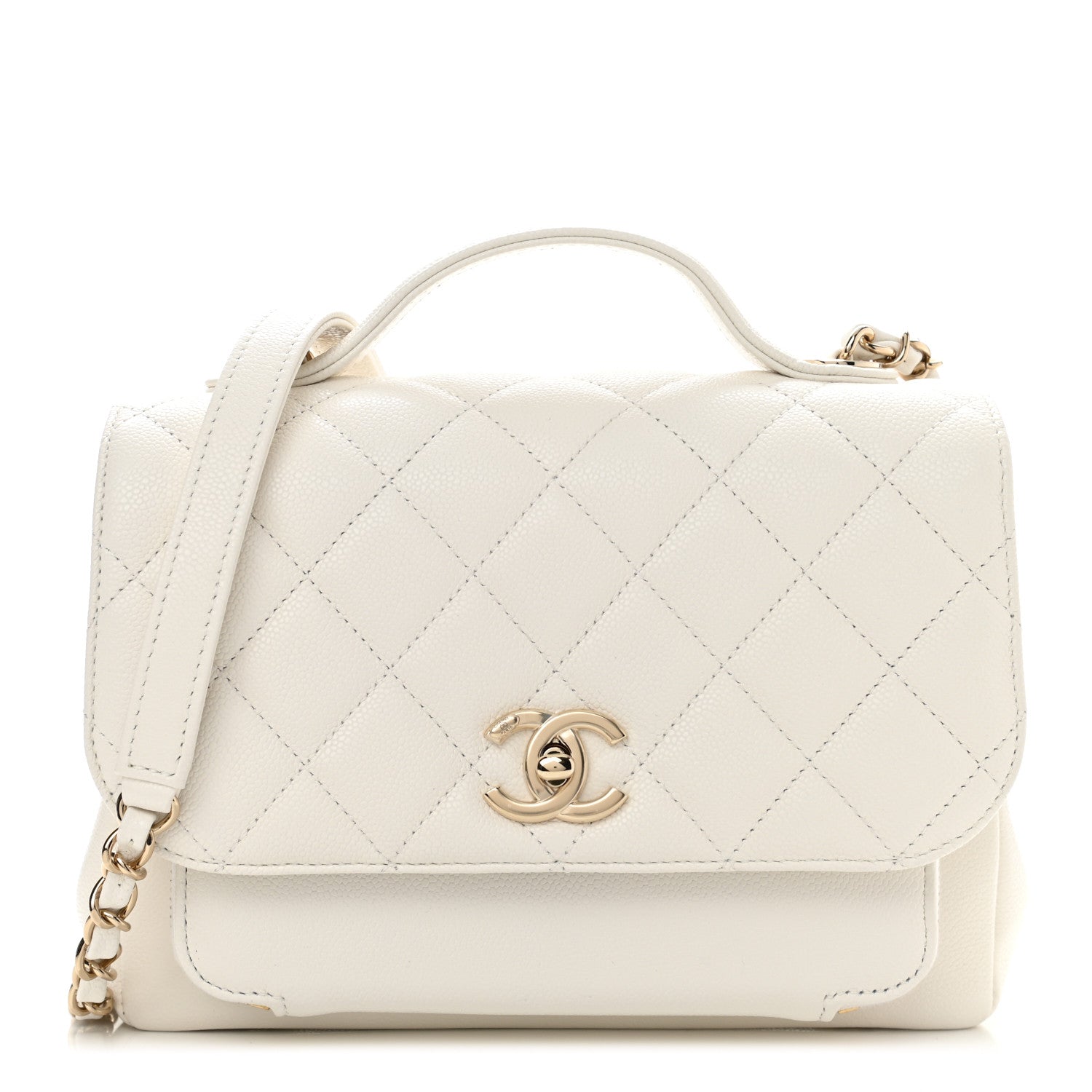 Chanel Caviar Quilted Medium Business Affinity Flap White 1 of 11