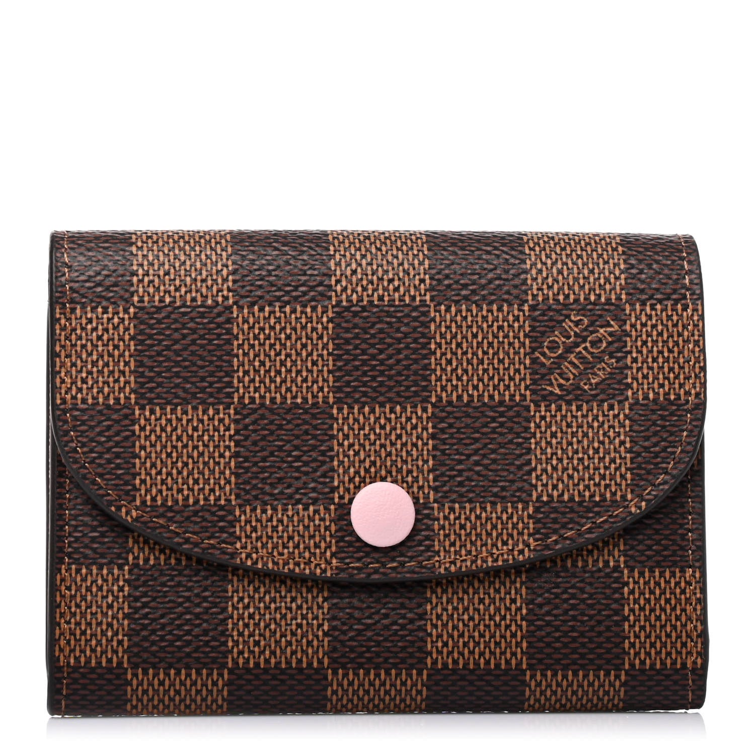 Louis Vuitton Damier Ebene Rosalie Coin Purse Rose Ballerine 1 of 4