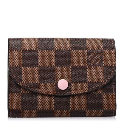 Louis Vuitton Damier Ebene Rosalie Coin Purse Rose Ballerine 1 of 4