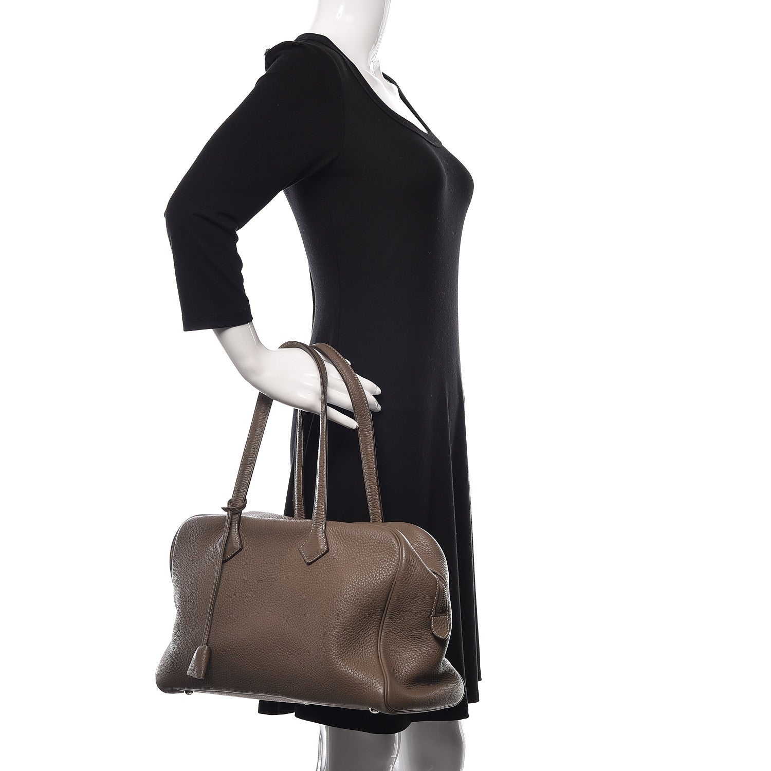 Hermes Taurillon Clemence Victoria II 35 Etoupe 2 of 18