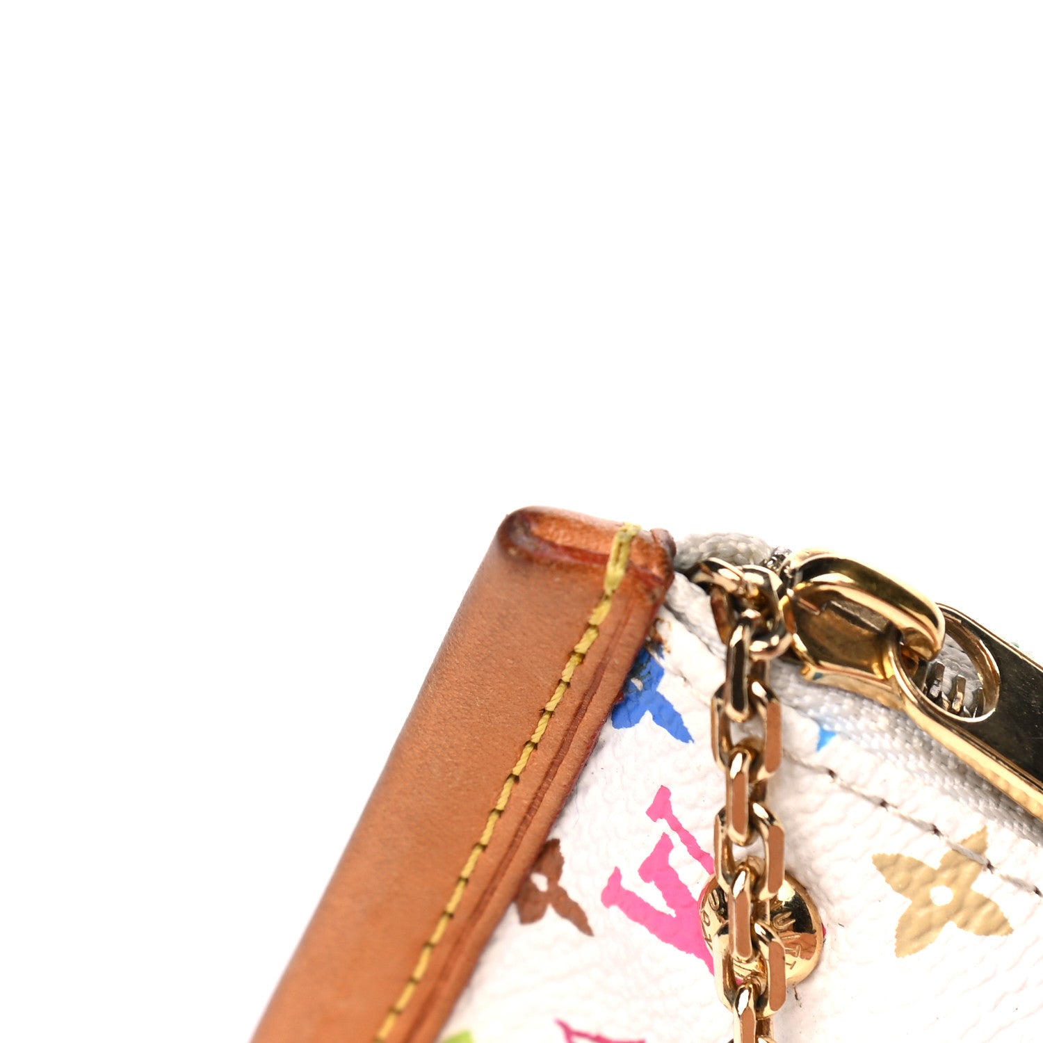 Louis Vuitton Monogram Multicolor Berlingot Coin Purse White 6 of 8