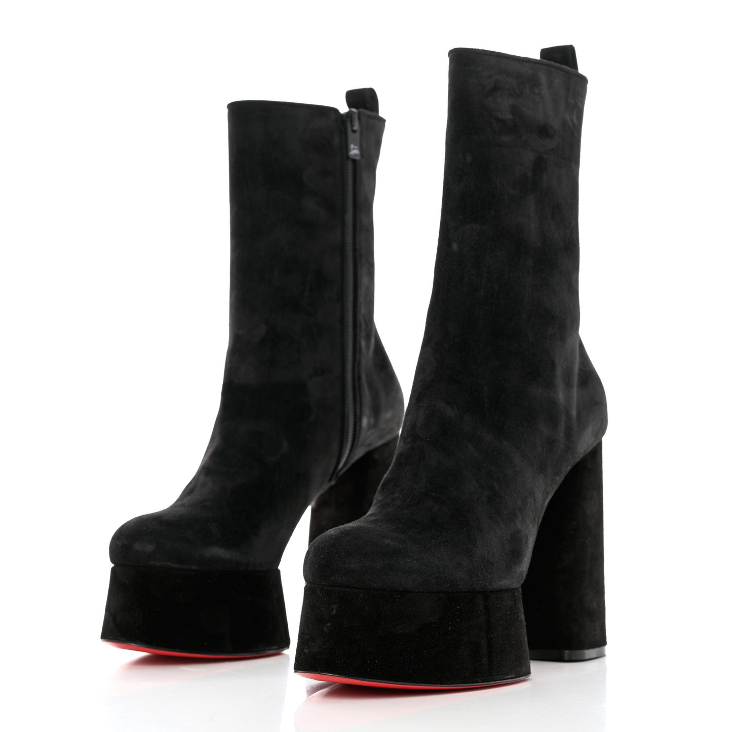 Veau Velours Izamayeah 130 Platform Boots 39.5 Black