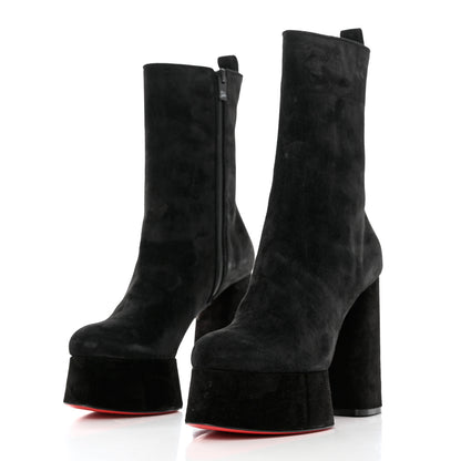 Christian Louboutin Veau Velours Izamayeah 130 Platform Boots 39.5 Black 3 of 9