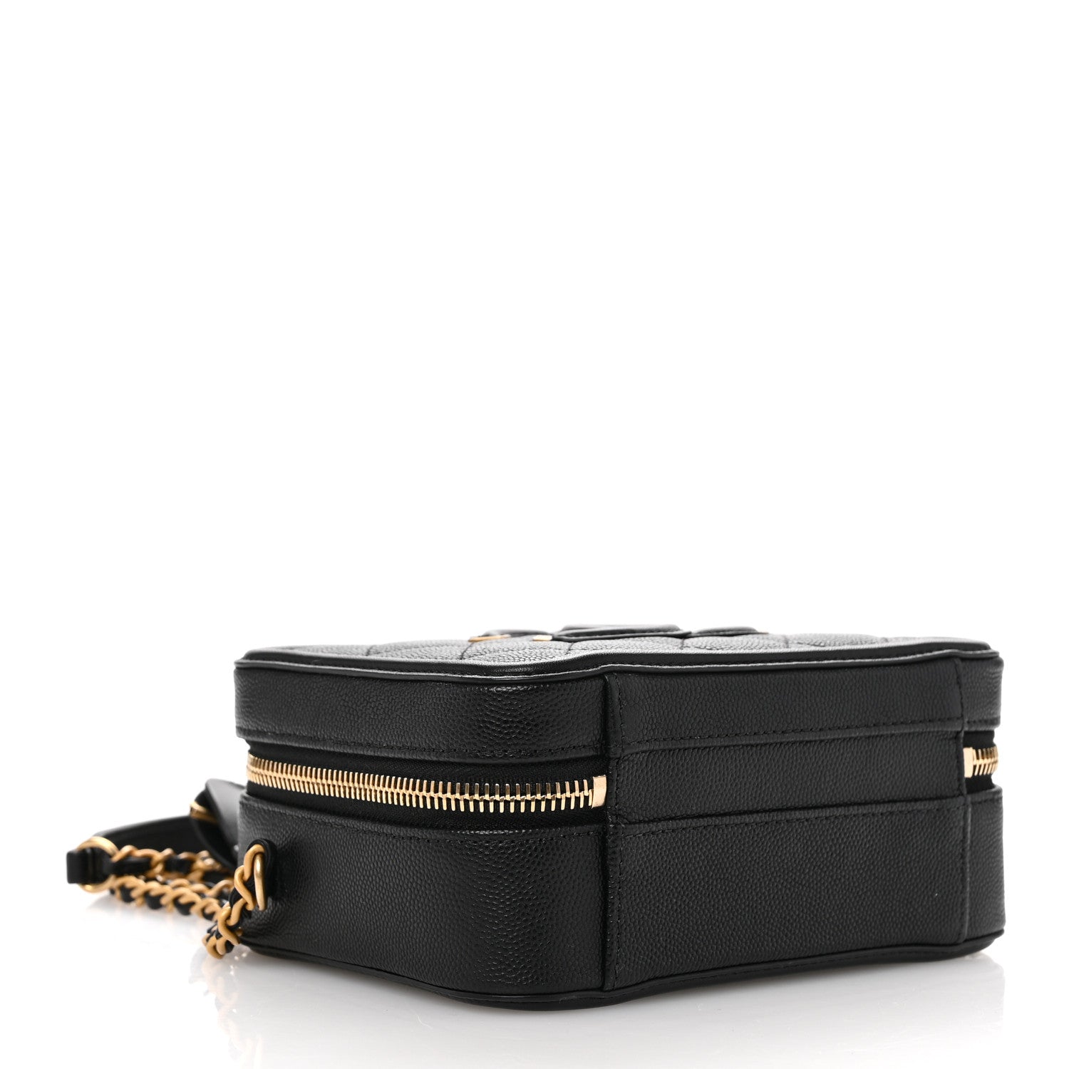 Chanel Caviar Quilted Small CC Filigree Vanity Case Black 4 of 10