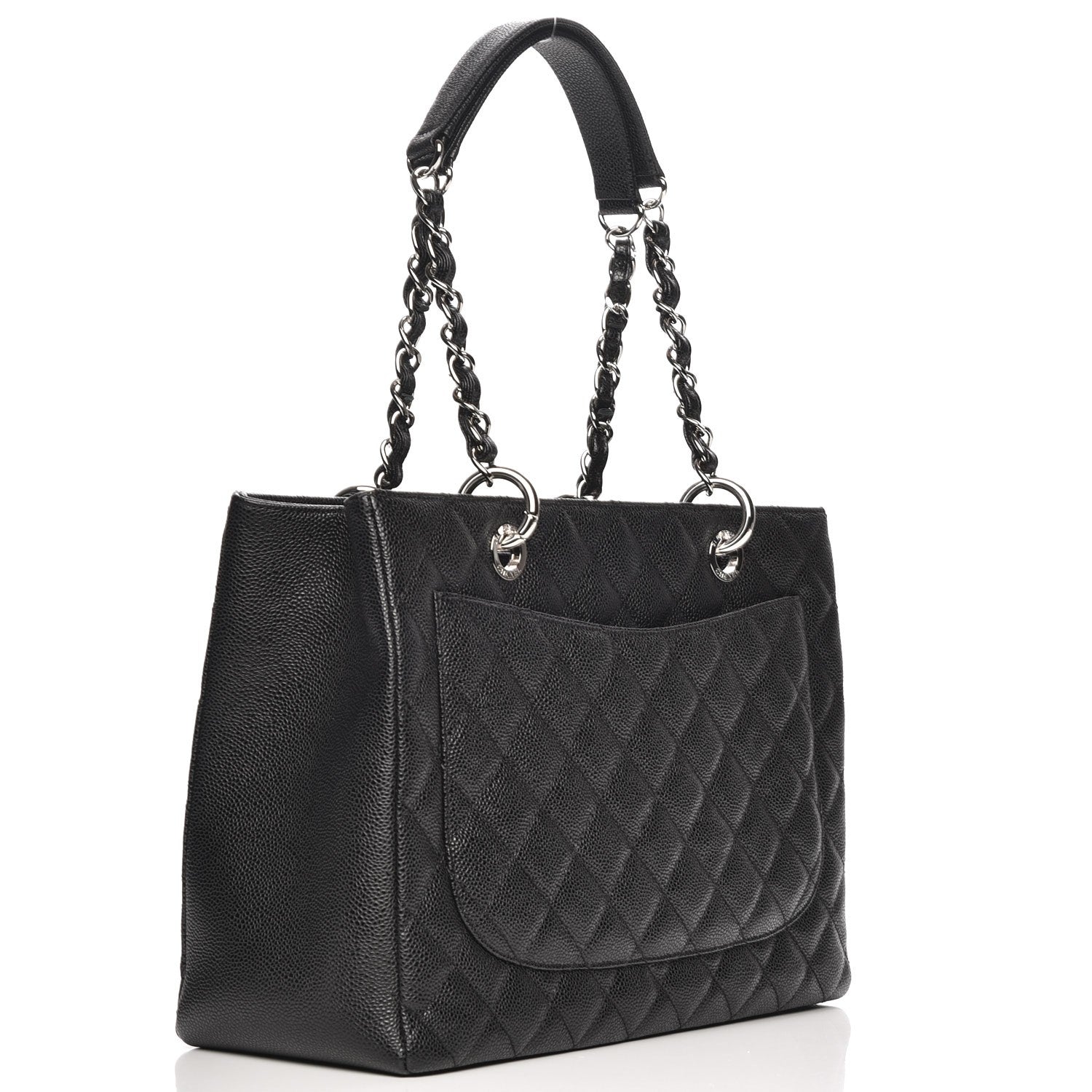 Chanel Caviar Quilted Grand Shopping Tote GST Black 3 of 8