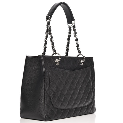 Chanel Caviar Quilted Grand Shopping Tote GST Black 3 of 8