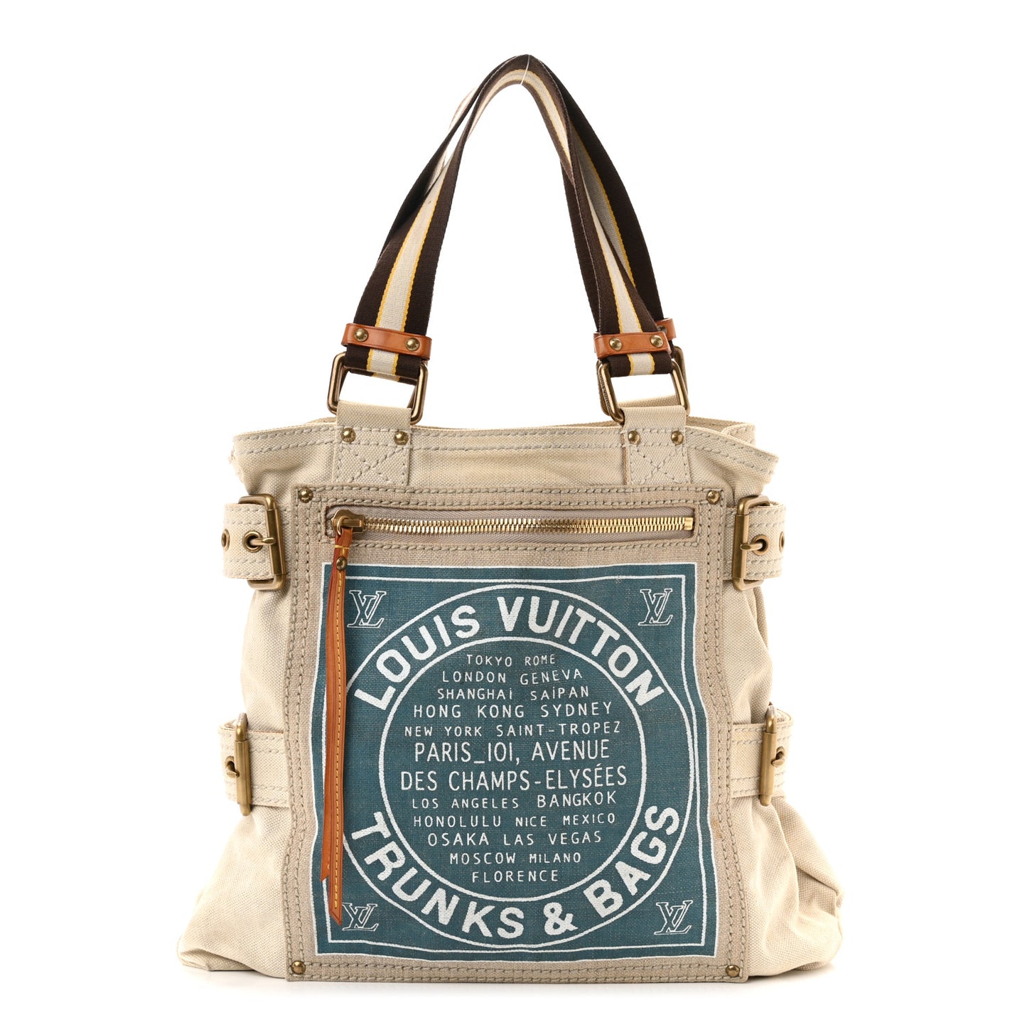 Toile Globe Shopper Cabas MM Blue
