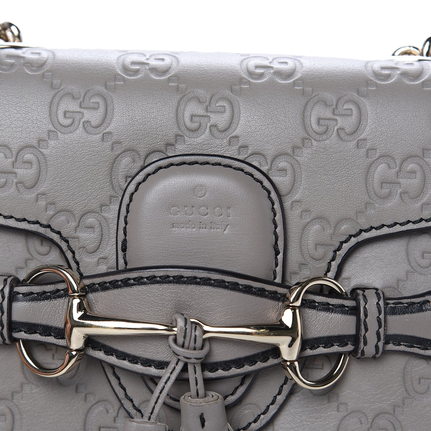 Guccissima Mini Emily Chain Shoulder Bag Storm Grey