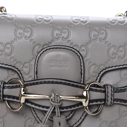 Gucci Guccissima Mini Emily Chain Shoulder Bag Storm Grey 8 of 10