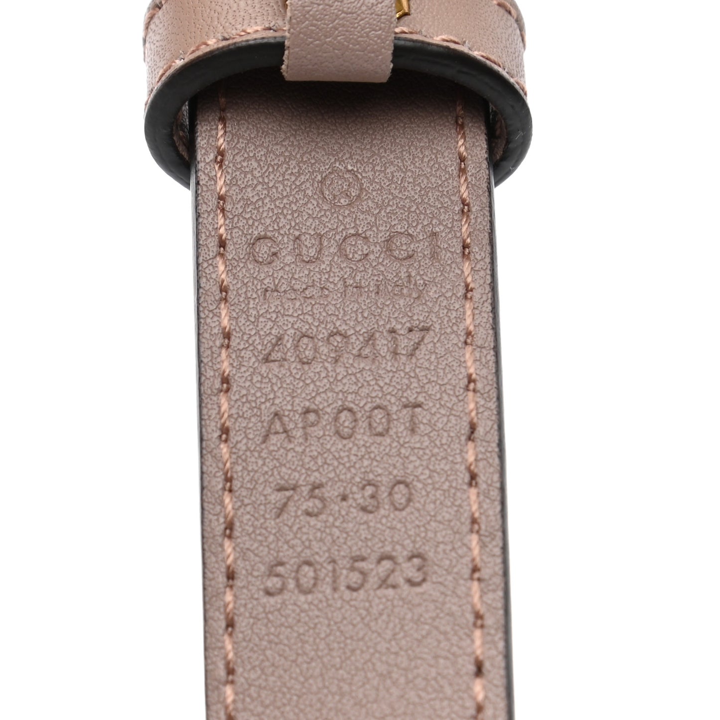 Calfskin Double G 20mm Belt 75 30 Porcelain Rose
