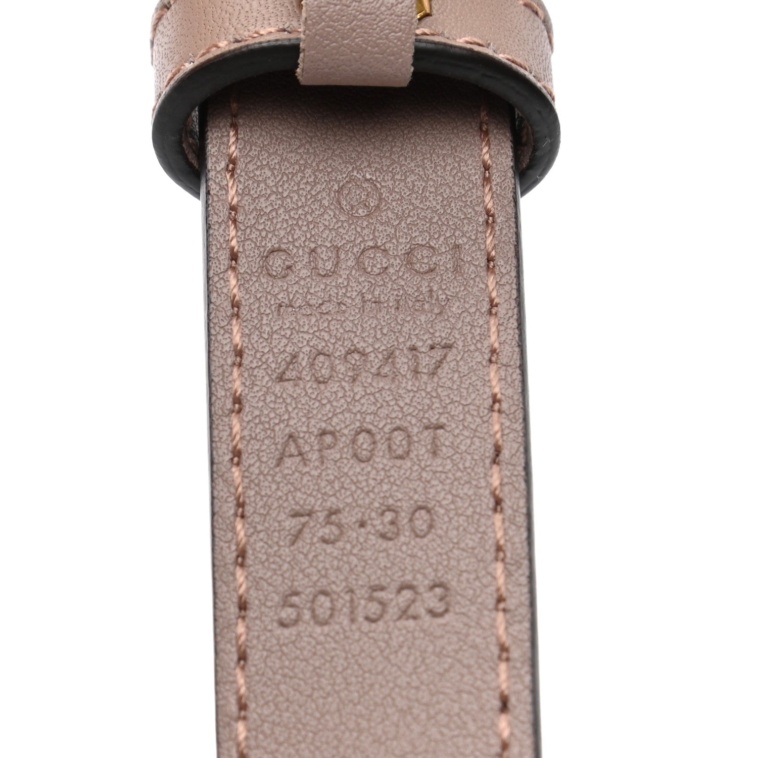 Gucci Calfskin Double G 20mm Belt 75 30 Porcelain Rose 5 of 5