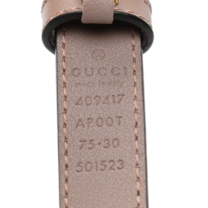 Gucci Calfskin Double G 20mm Belt 75 30 Porcelain Rose 5 of 5
