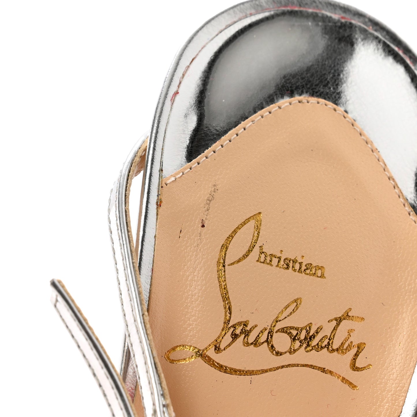 Specchi Lady Max Spike T-Strap 100 Sandals 39 Argento