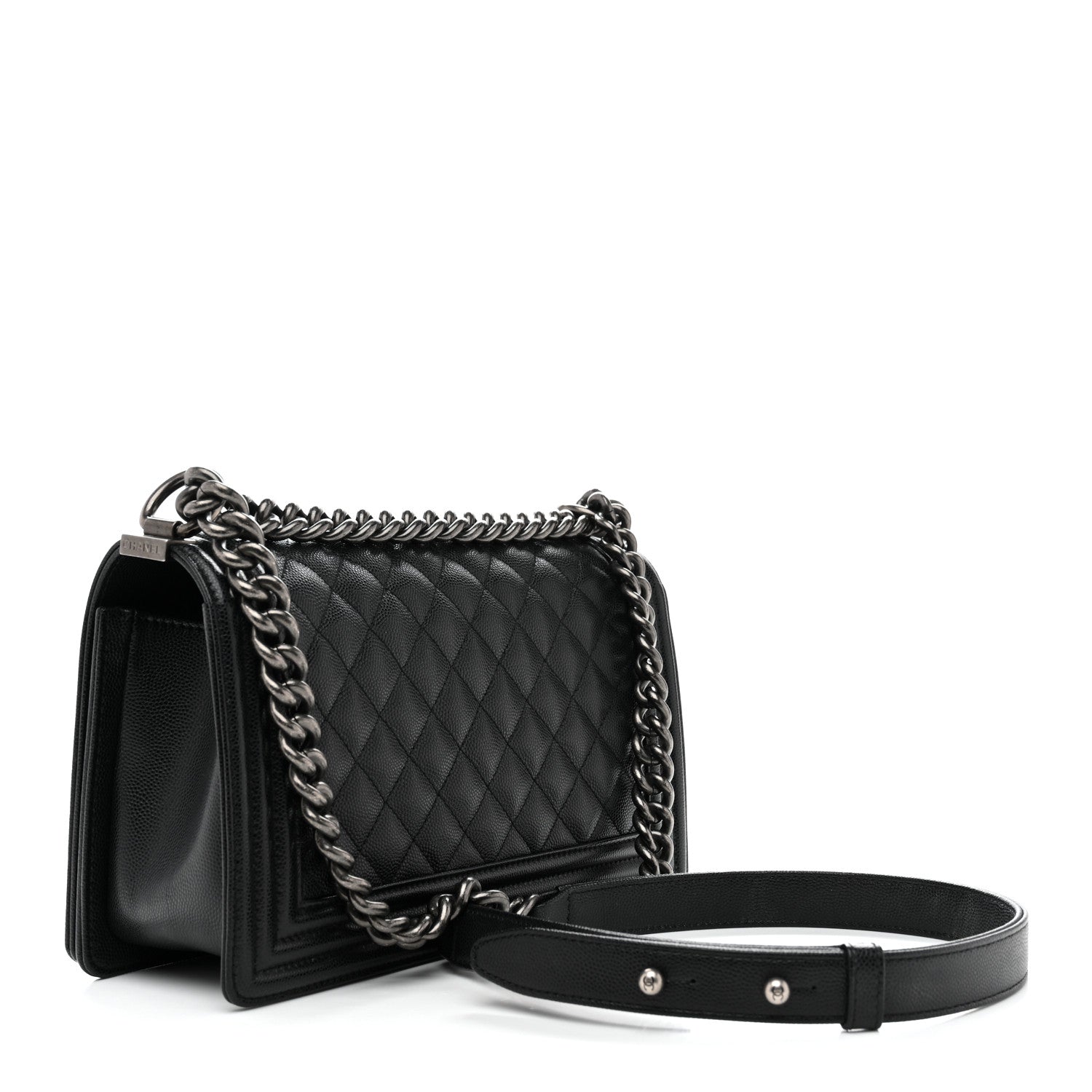 Chanel Caviar Quilted Medium Boy Flap Black 3 of 12