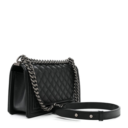 Chanel Caviar Quilted Medium Boy Flap Black 3 of 12