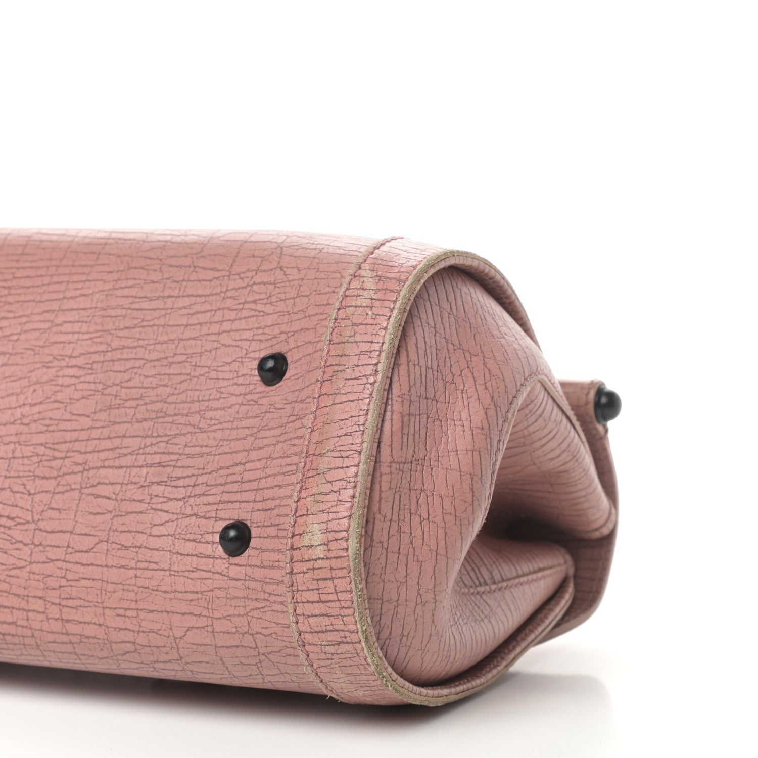 Gucci Calfskin Bamboo Bullet Satchel Carmine Rose 9 of 11