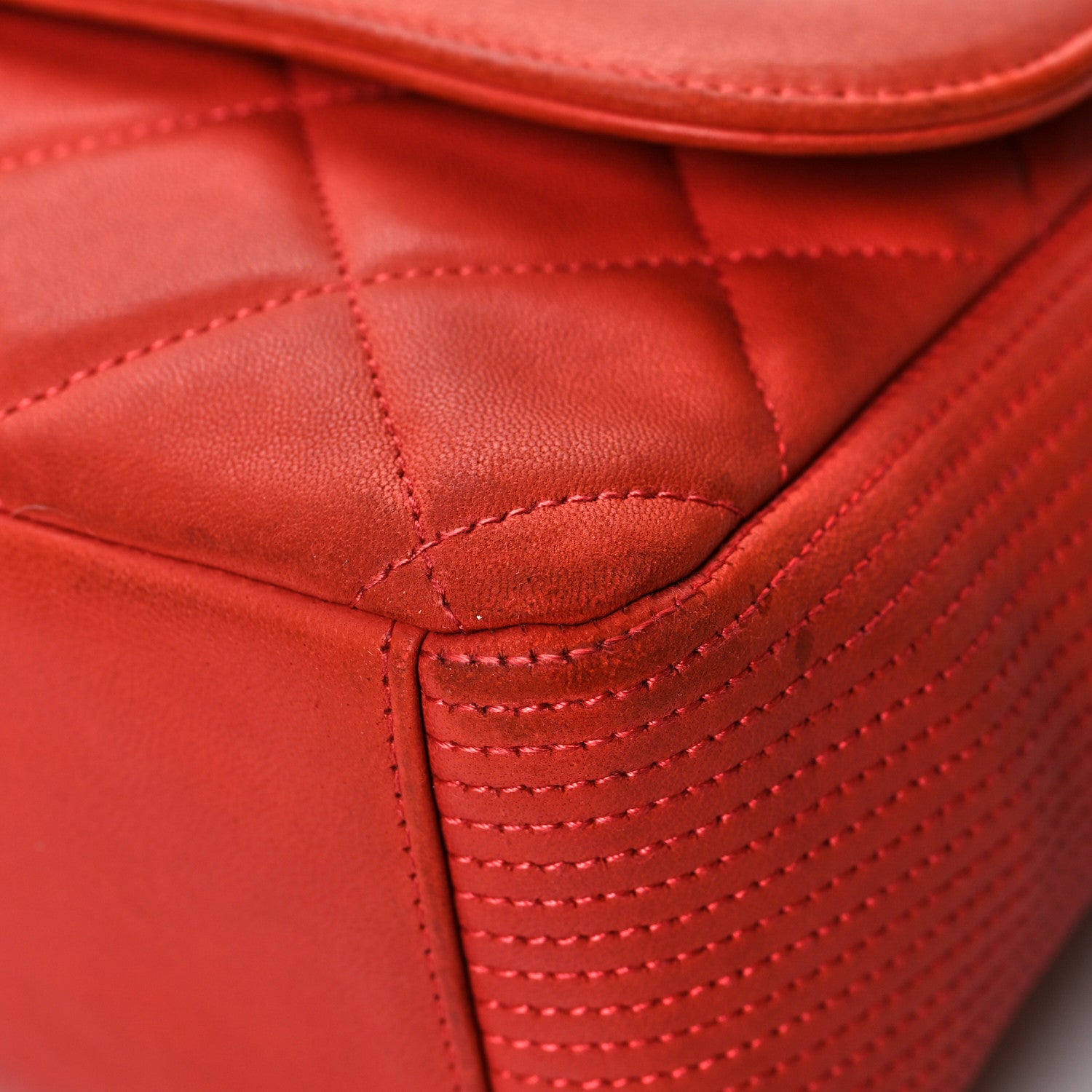 Chanel Lambskin Large Coco Rider Flap Coral 11 of 14