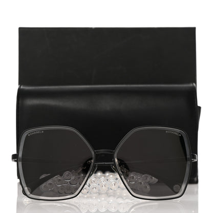 Chanel Metal Butterfly Removable Pearl Chain Sunglasses 4262 Black 8 of 8