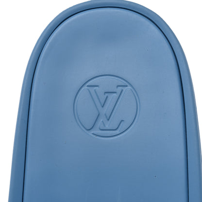 Louis Vuitton Rubber Monogram Embossed Sunbath Flat Mule 36 Blue 6 of 8