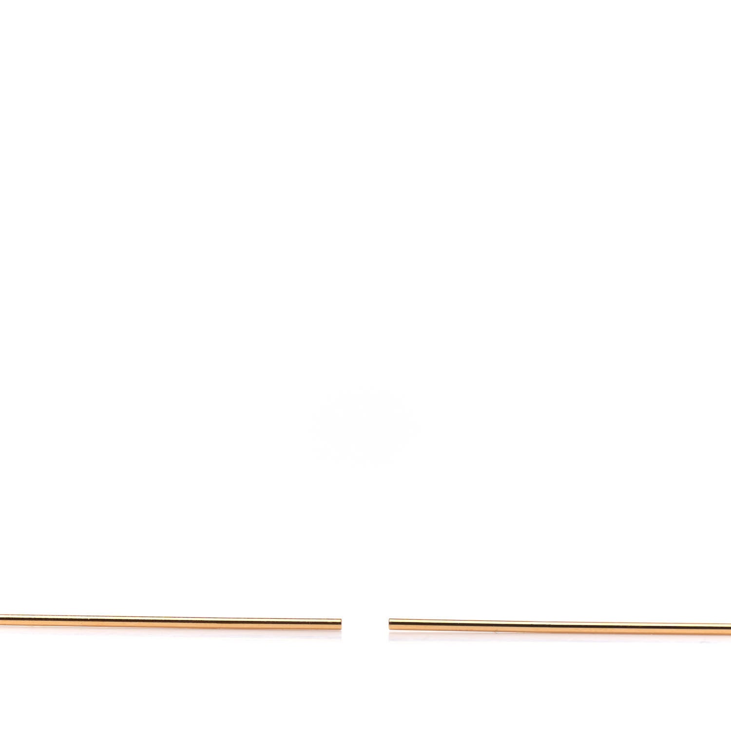 Saint Laurent Metal Monogram Pendant Threader Earrings Gold 3 of 3