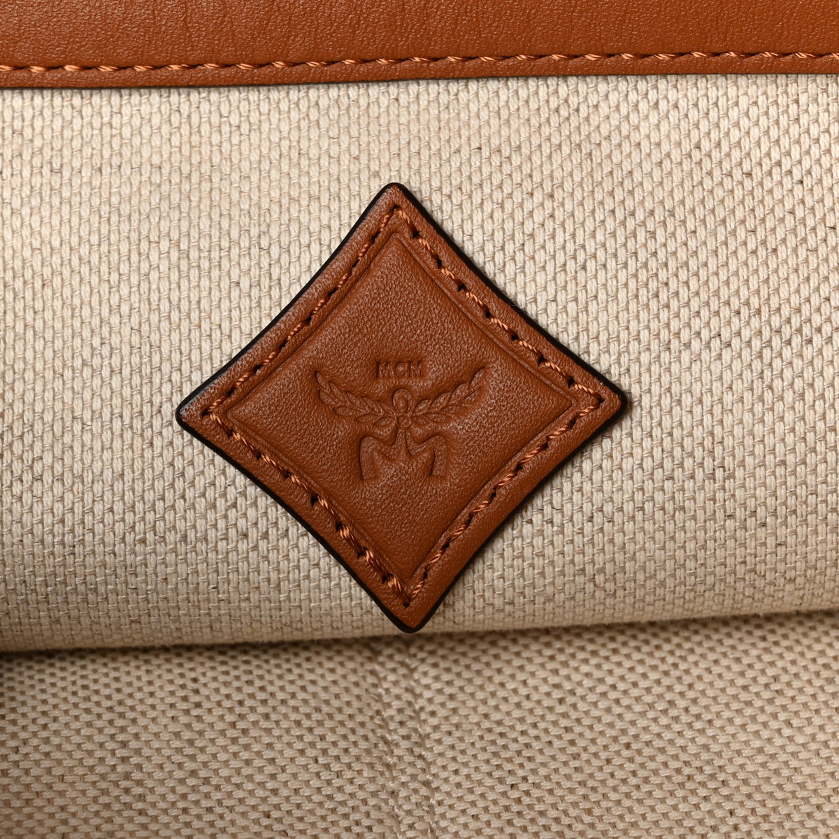 MCM Lauretos Calfskin Medium Himmel Drawstring Backpack Cognac 6 of 10