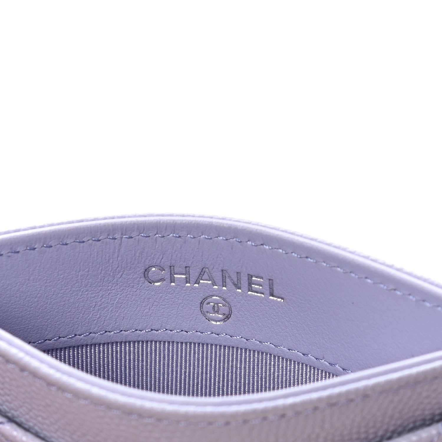 Chanel Caviar Quilted Card Holder Light Purple 4 of 5