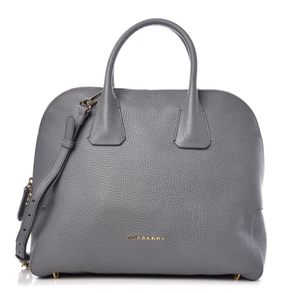 Burberry London Grainy Calfskin Medium Greenwood Bowling Bag Grey 1 of 10