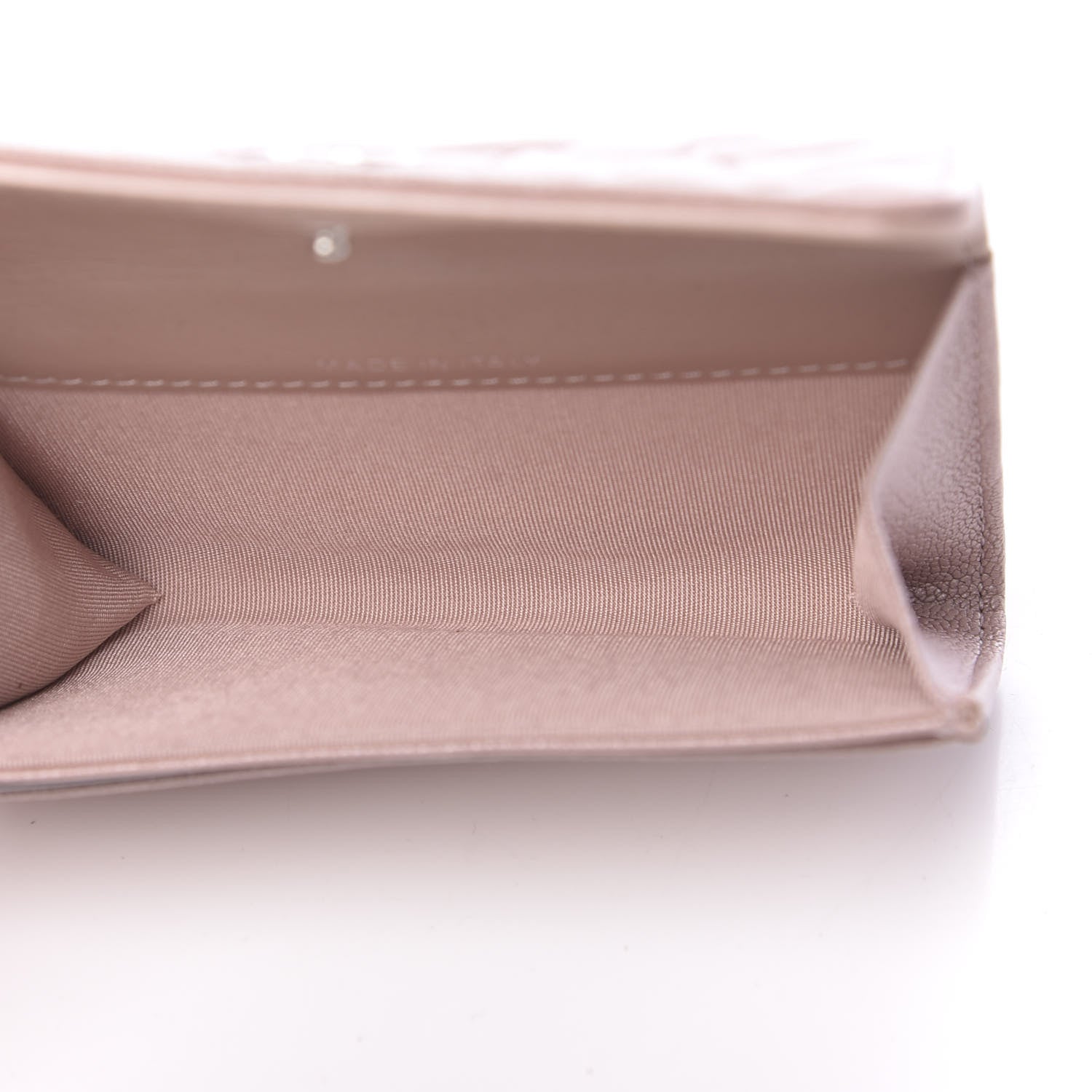 Chanel Goatskin Camellia Embossed Card Holder Wallet Light Pink 5 of 9