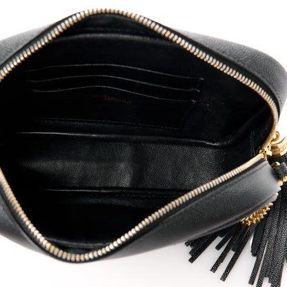 Saint Laurent Grain De Poudre Matelasse Monogram Mini Lou Camera Bag Black 5 of 10