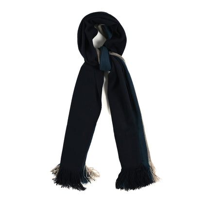 Hermes Cashmere Muffler Marine Naturel Rose 1 of 3