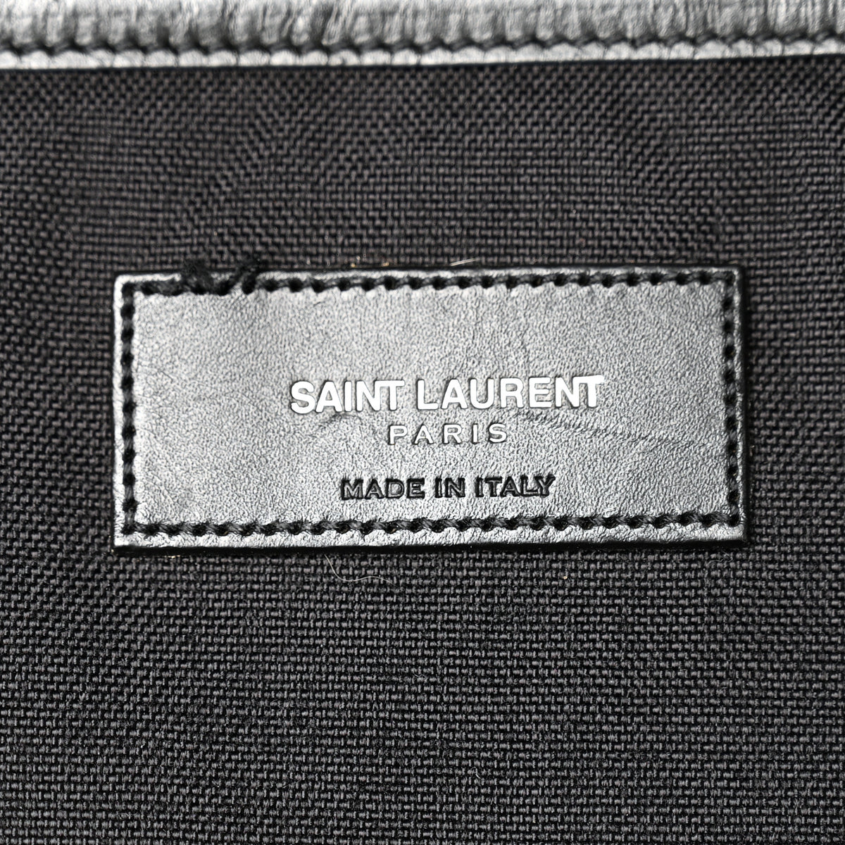 Saint Laurent Nylon City Skeleton Print Backpack Black White 5 of 10