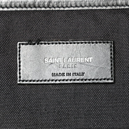 Saint Laurent Nylon City Skeleton Print Backpack Black White 5 of 10