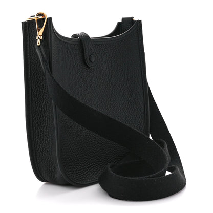 Hermes Taurillon Clemence Evelyne TPM Black 3 of 10