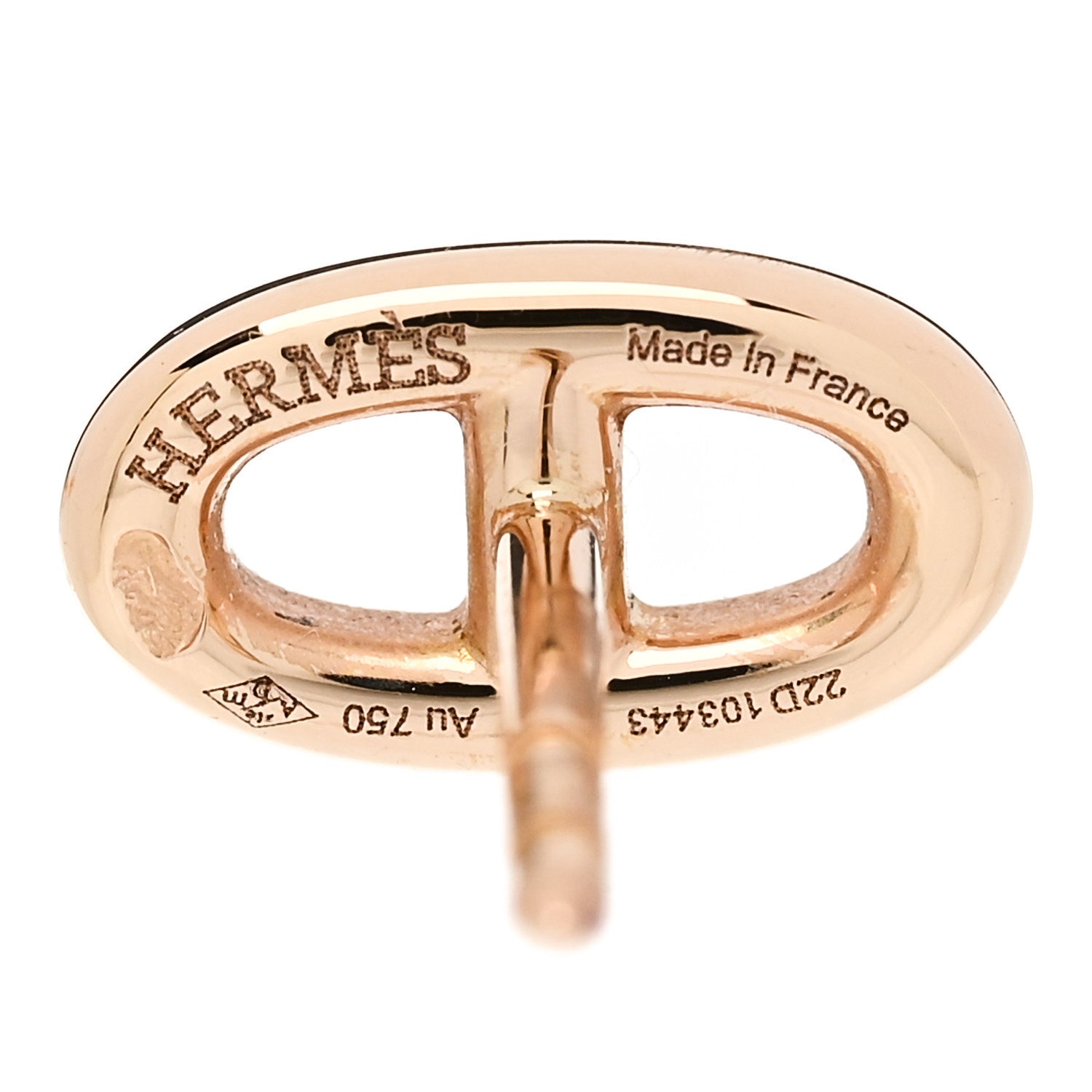 Hermes 18K Rose Gold TPM Farandole Stud Earrings 4 of 5