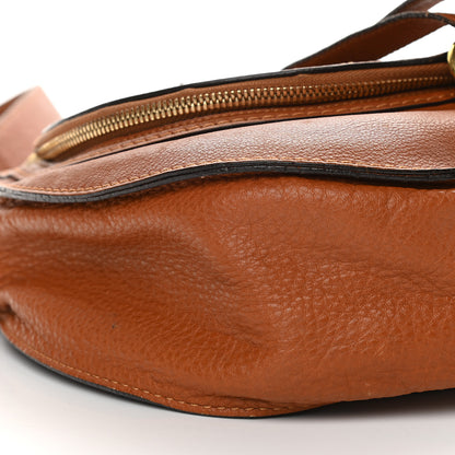 Chloe Calfskin Medium Marcie Round Zip Crossbody Bag Tan 8 of 13