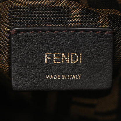 Fendi Crochet Vitello King F is Fendi Logo Woven Mini Mon Tresor Bucket Bag Mimosa Cyber Blue 6 of 12