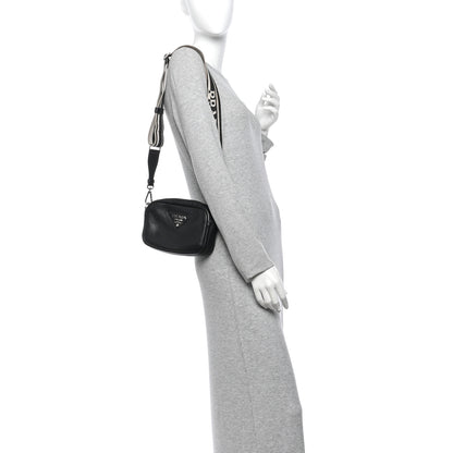 Prada Vitello Daino Soft Camera Crossbody Black 2 of 11