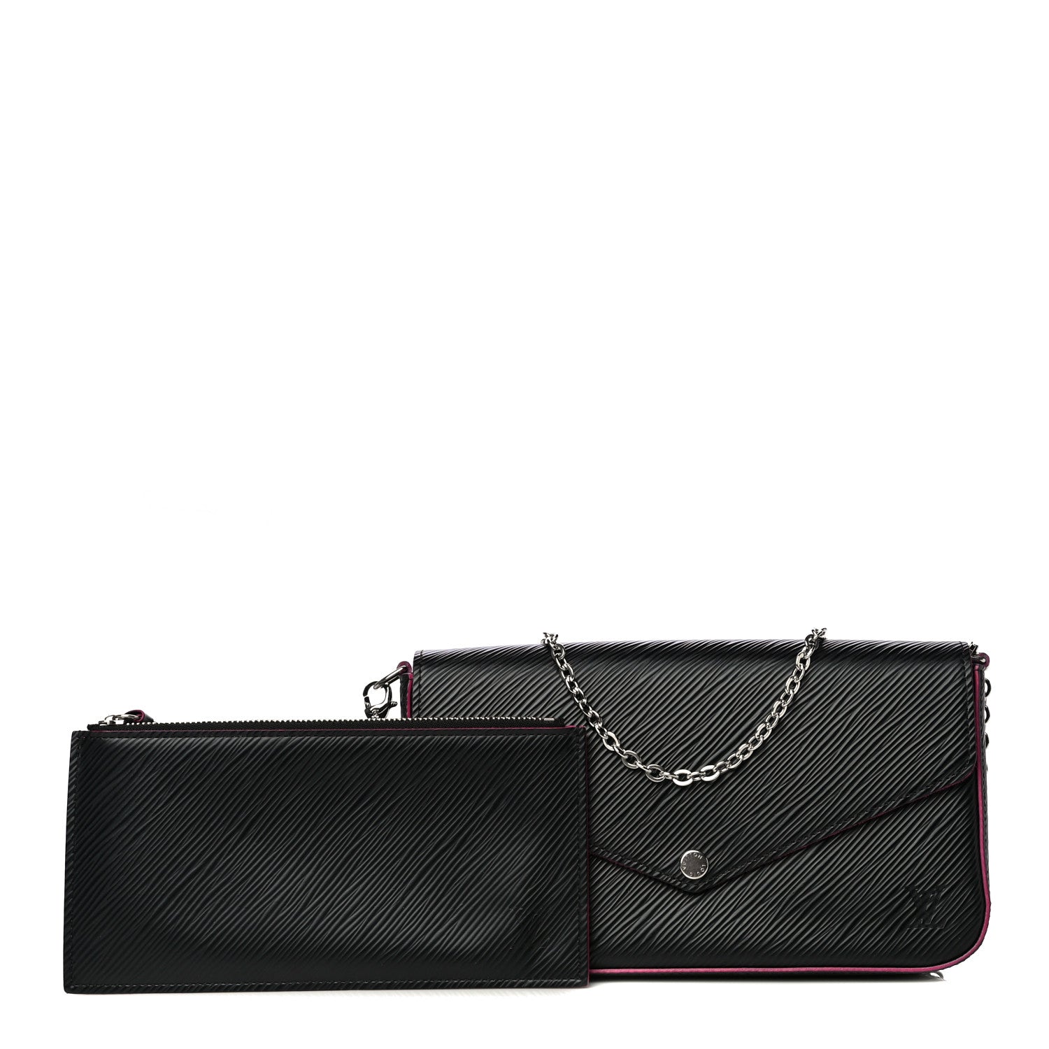 Louis Vuitton Epi Pochette Felicie Black Hot Pink 1 of 14