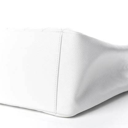 Chanel Caviar Quilted Grand Shopping Tote GST White 6 of 9