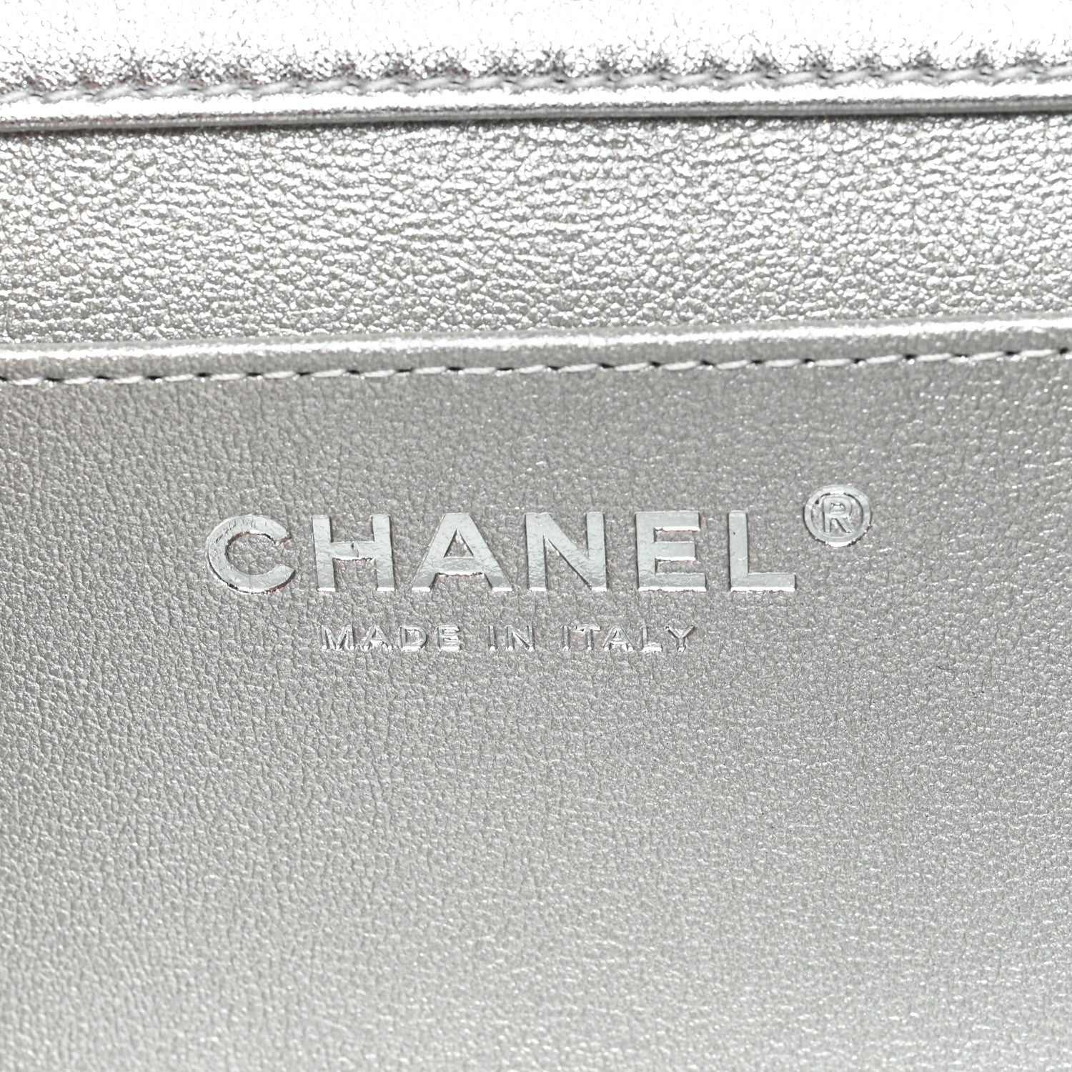 Chanel Metallic Lambskin Tie My Bow Flap Clutch With Chain Silver 6 of 10