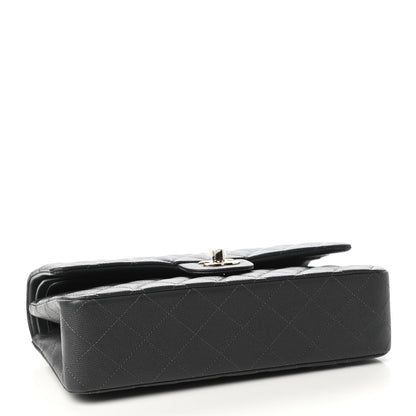 Chanel Caviar Quilted Medium Double Flap Dark Grey 4 of 11