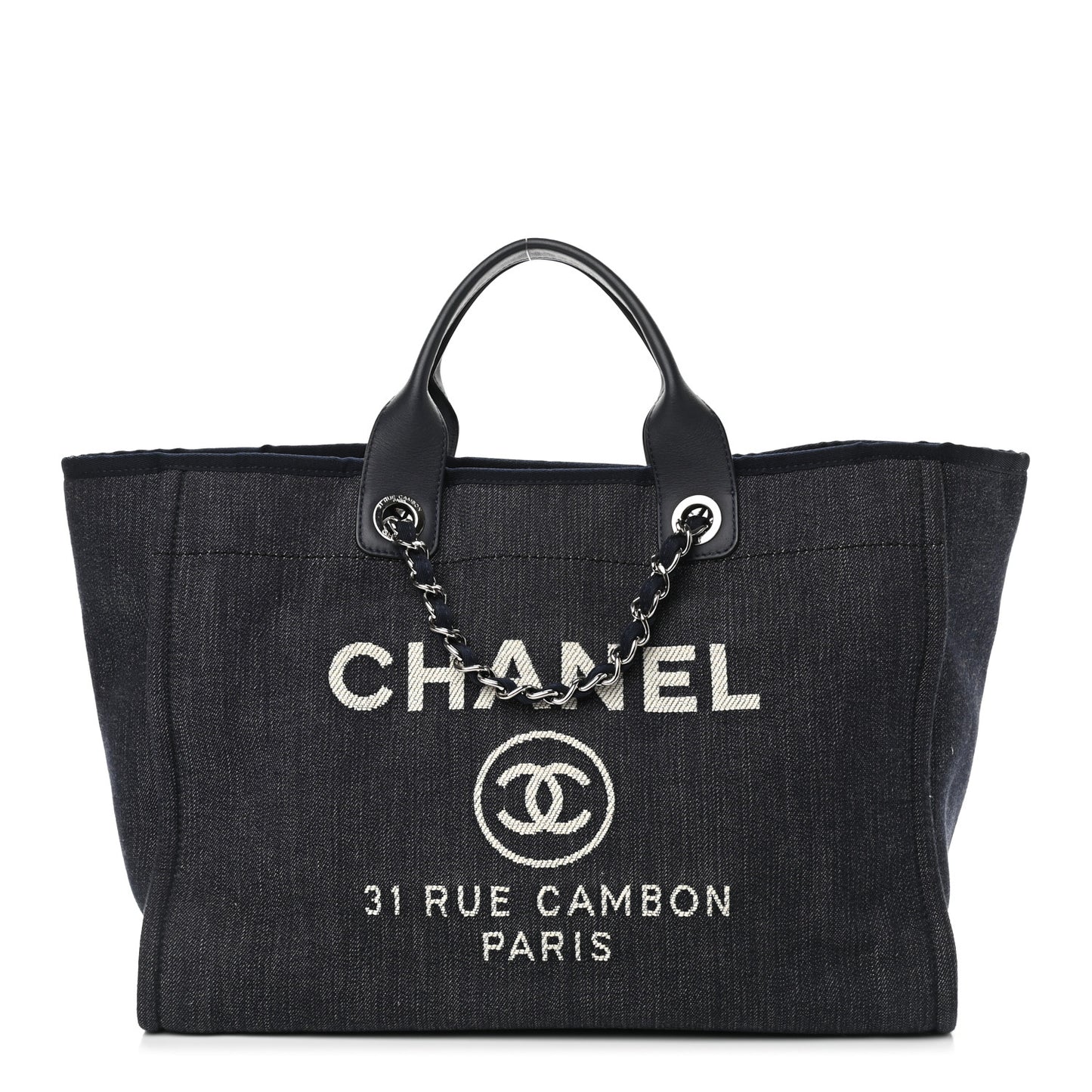 Denim Medium Deauville Tote Dark Blue
