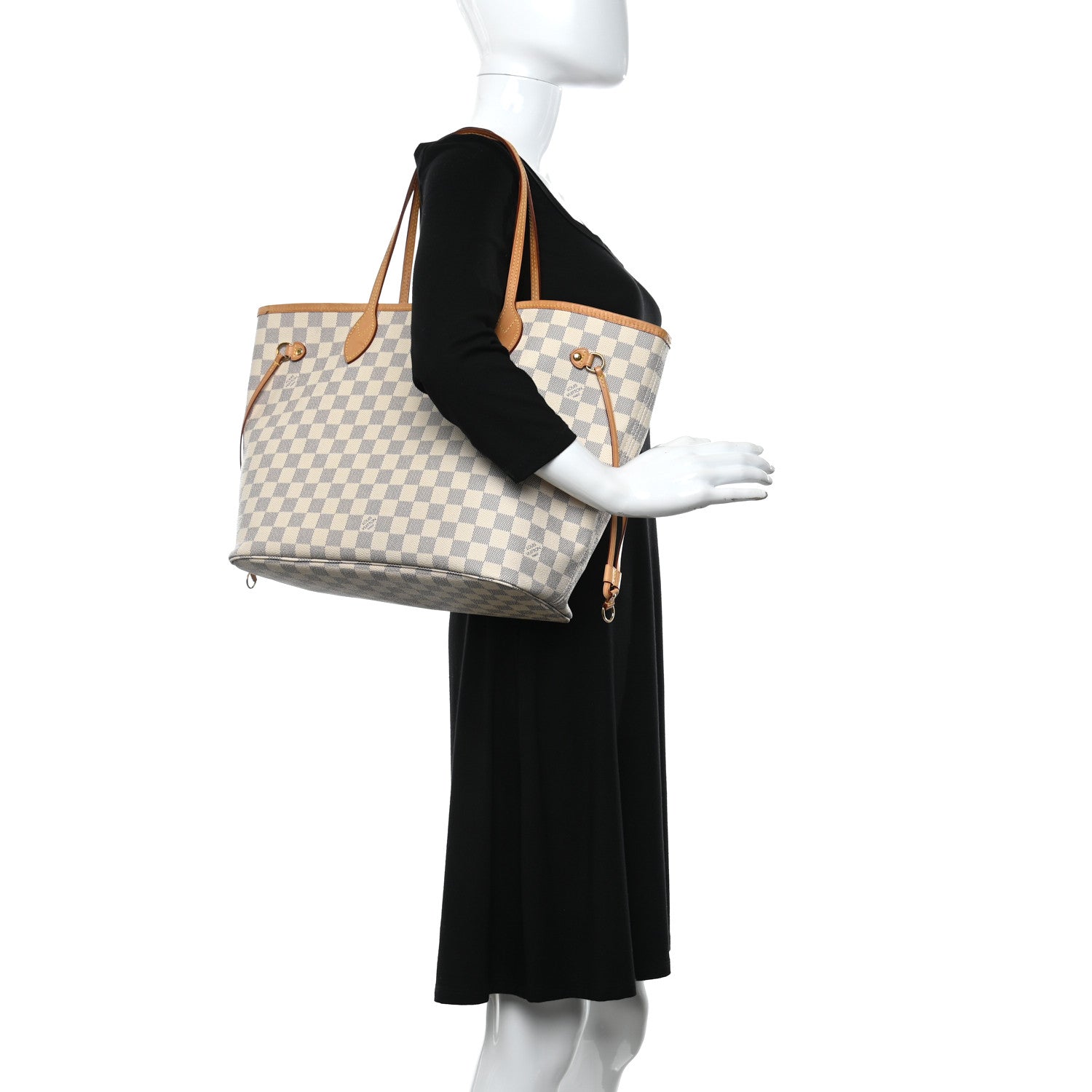 Louis Vuitton Damier Azur Neo Neverfull MM Rose Ballerine 2 of 10
