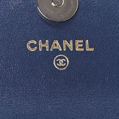 Chanel Denim Quilted Chanel 19 Flap Coin Purse With Chain Blue 6 of 10